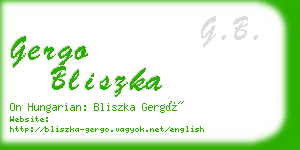 gergo bliszka business card